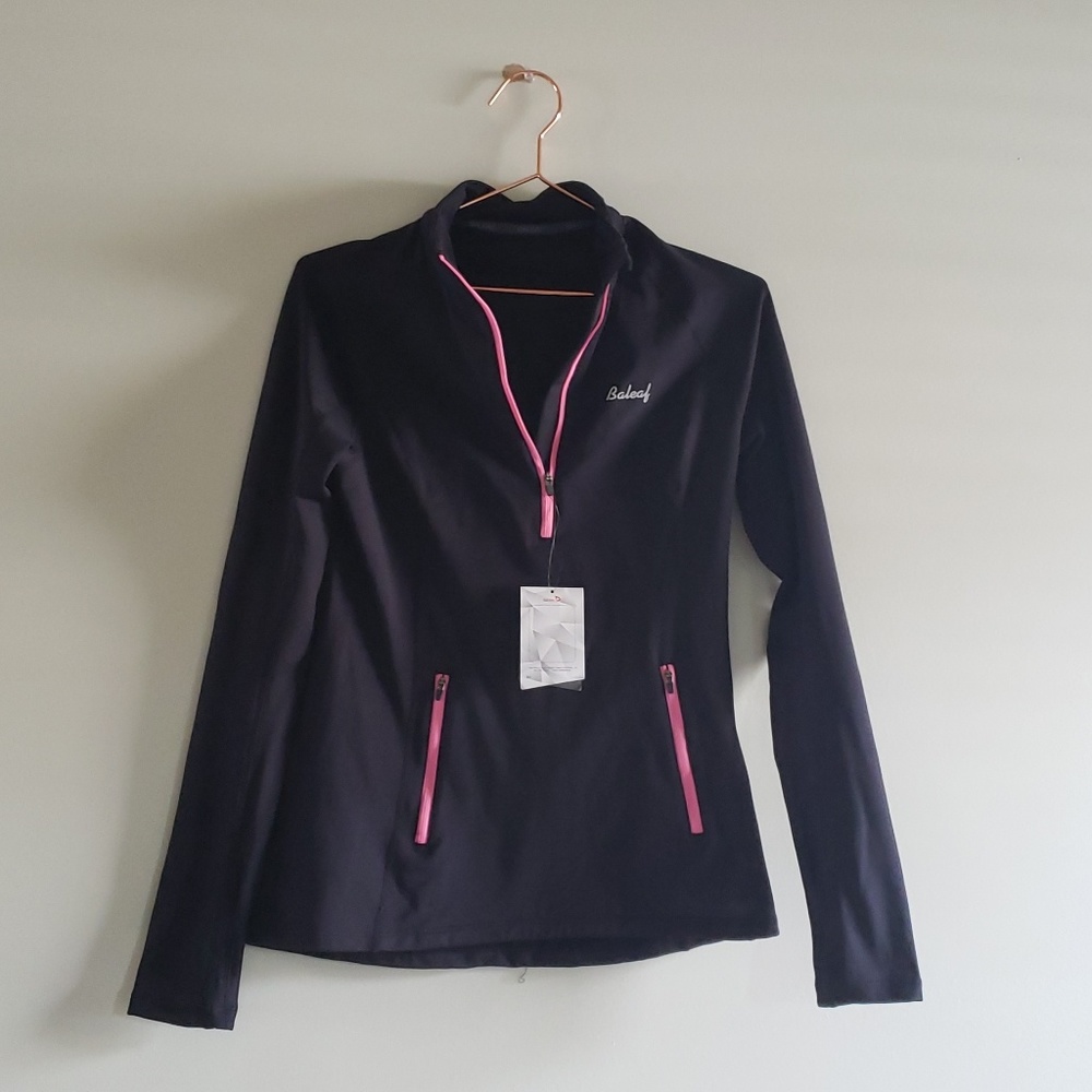 Baleaf | Black Cycling/Running Pullover 3/4 zip
